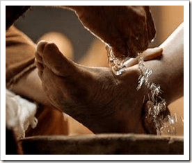 washing feet
